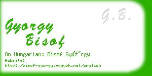 gyorgy bisof business card